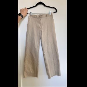 Oak + Fort wide leg tan pant